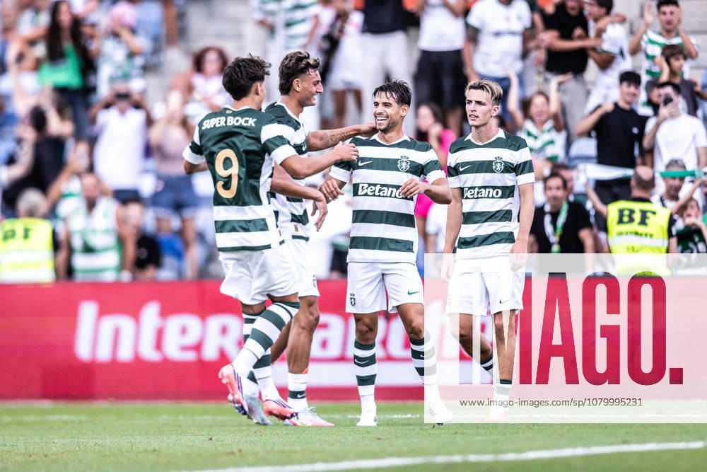 Daniel Braganca of Sporting Clube de Portugal celebrates scoring his sides second goal of the match during the Pre-Season Firiendly match between Sporting CP and Celtic FC at Estadio do Algarve in Faro on July 14, 2026 Sporting CP X Celtic FC - Pre-Season Friendly Desafios Betano - ZUMAg283 20260714_zsp_g283_020