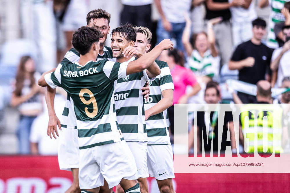 Daniel Braganca of Sporting Clube de Portugal celebrates scoring his sides second goal of the match during the Pre-Season Firiendly match between Sporting CP and Celtic FC at Estadio do Algarve in Faro on July 14, 2026 Sporting CP X Celtic FC - Pre-Season Friendly Desafios Betano - ZUMAg283 20260714_zsp_g283_021