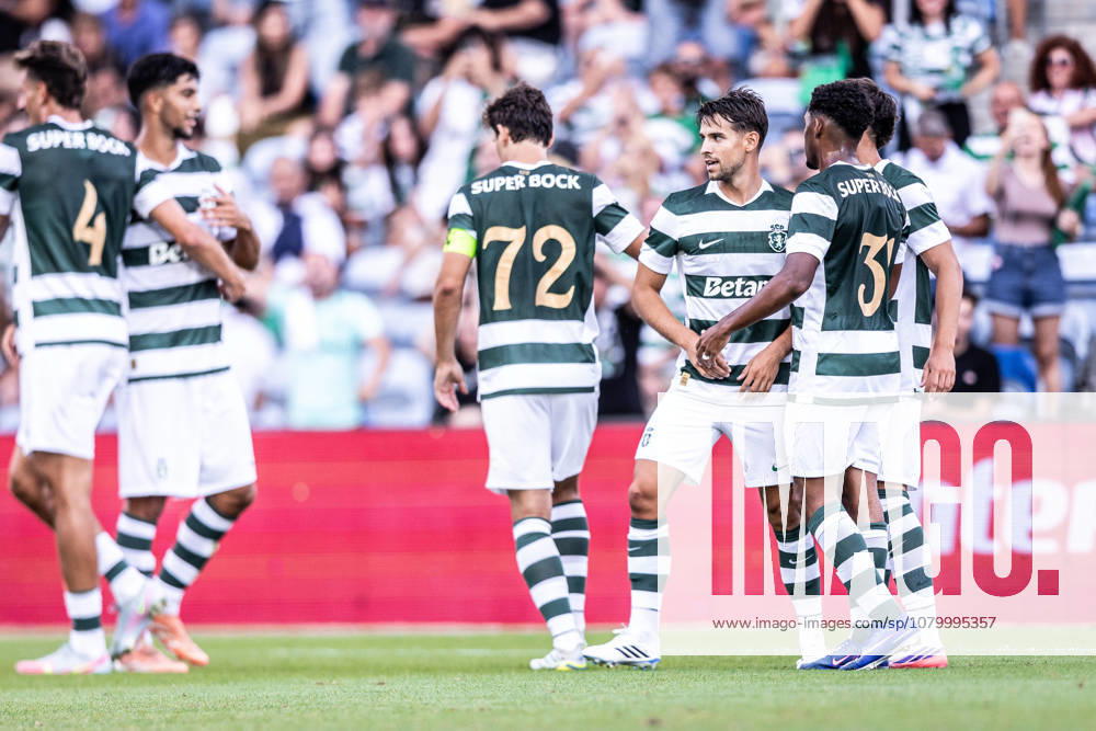 Daniel Braganca of Sporting Clube de Portugal celebrates scoring his sides second goal of the match during the Pre-Season Firiendly match between Sporting CP and Celtic FC at Estadio do Algarve in Faro on July 14, 2026 Sporting CP X Celtic FC - Pre-Season Friendly Desafios Betano - ZUMAg283 20260714_zsp_g283_022