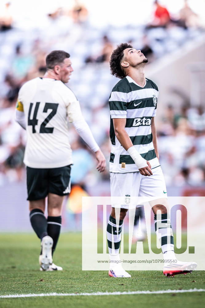 Flavio Goncalves of Sporting CP reacts during the Pre-Season Firiendly match between Sporting CP and Celtic FC at Estadio do Algarve in Faro on July 14, 2026 Faro Portugal - ZUMAg283 20260714_zsp_g283_040