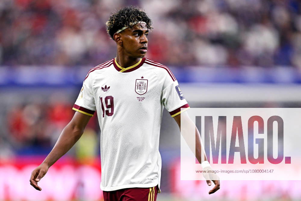 2026-07-14 France v Spain - Semi Final - FIFA World Cup, WM, Weltmeisterschaft, Fussball 2026 ARLINGTON, UNITED STATES - JULY 14: Lamine Yamal of Spain during the Semi Final - FIFA World Cup 2026 match between France and Spain at Dallas Stadium on July 14, 2026 in Arlington, Texas. (Photo by Pablo Morano BSR Agency) Arlington United States Content not available for redistribution in The Netherlands directly or indirectly through any third parties.
