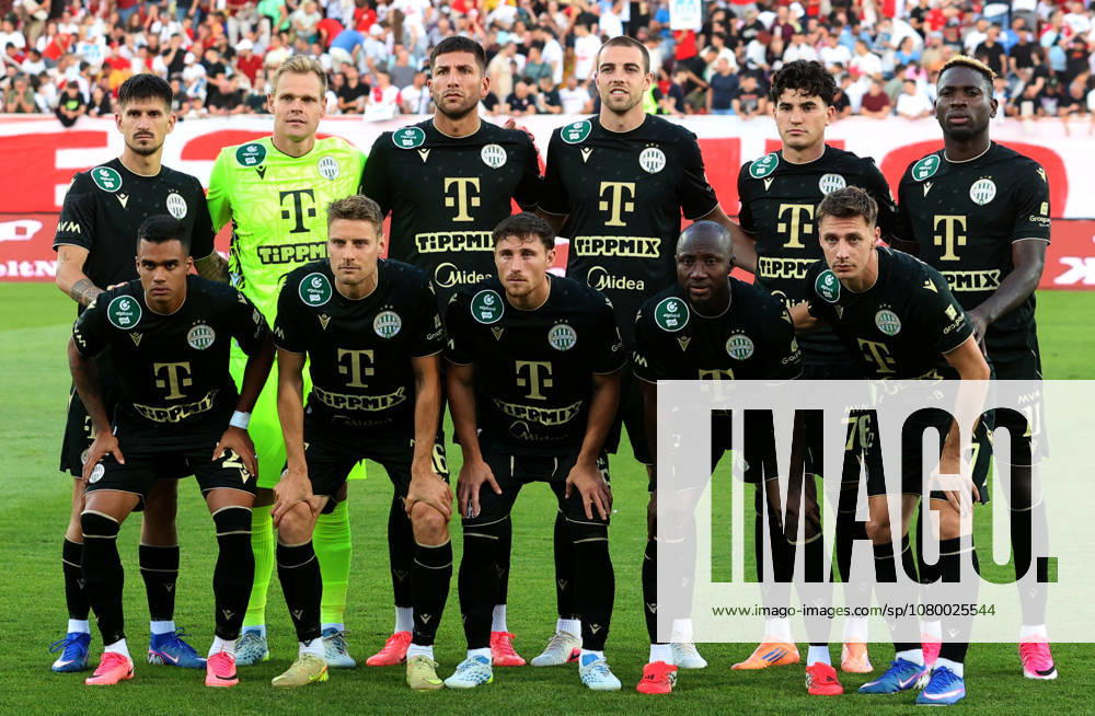 Novi Sad(Serbia) Ferencvaros team L-R above: Attila Osvath,Denes Dibusz,Mariano Gomez,Toon Raemaekers,Krisztian Lisztes-Junior,Bamidele Yusuf Down: Cadu,Kristoffer Zachariassen,Gabi Kanichowsky,Naby Keita,Marius Corbu :