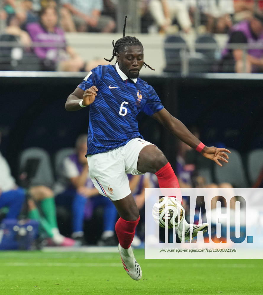 Manu Kone of France during the France vs. Spain semifinal match at the 2026 FIFA World Cup, Dallas Stadium, Dallas, USA, on July 14, 2026. Photo by DeFodi Images (Thor Wegner)