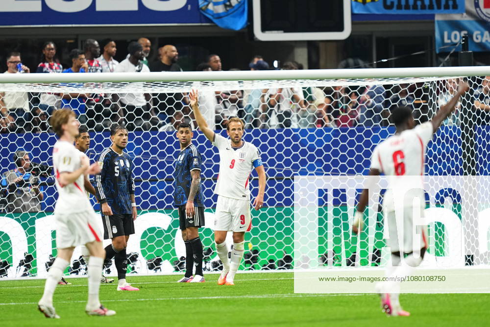 England v Argentina - FIFA World Cup, WM, Weltmeisterschaft, Fussball 2026 - Semi Finals ATLANTA, GEORGIA - JULY 15: England’s Harry Kane (9) gestures during the 2026 FIFA World Cup semifinal match between England and Argentina at Atlanta Stadium in Atlanta, Georgia, United States, on July 15, 2026. Evrim Aydin Anadolu Georgia United States. Editorial use only. Please get in touch for any other usage.