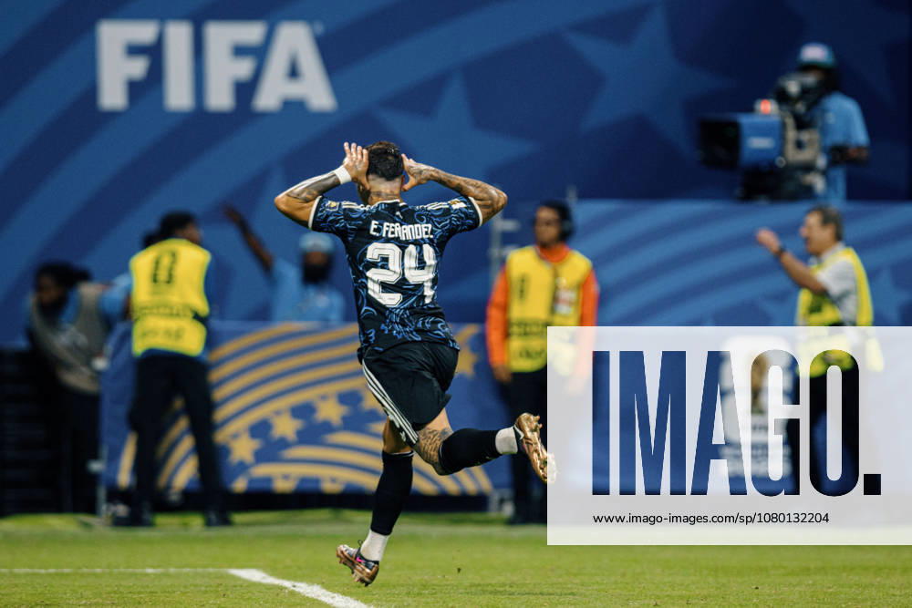 England vs Argentina ATLANTA, GE - 15.07.2026: ENGLAND VS ARGENTINA - Enzo Fernandez of Argentina celebrates after scoring a goal during the match between England and Argentina, valid for the semi-final of the 2026 World Cup, held at the Mercedes-Benz Stadium in Atlanta, United States. (Photo: Marcelo Machado de Melo Fotoarena) x2985561x MarceloxMachadoxdexMelo