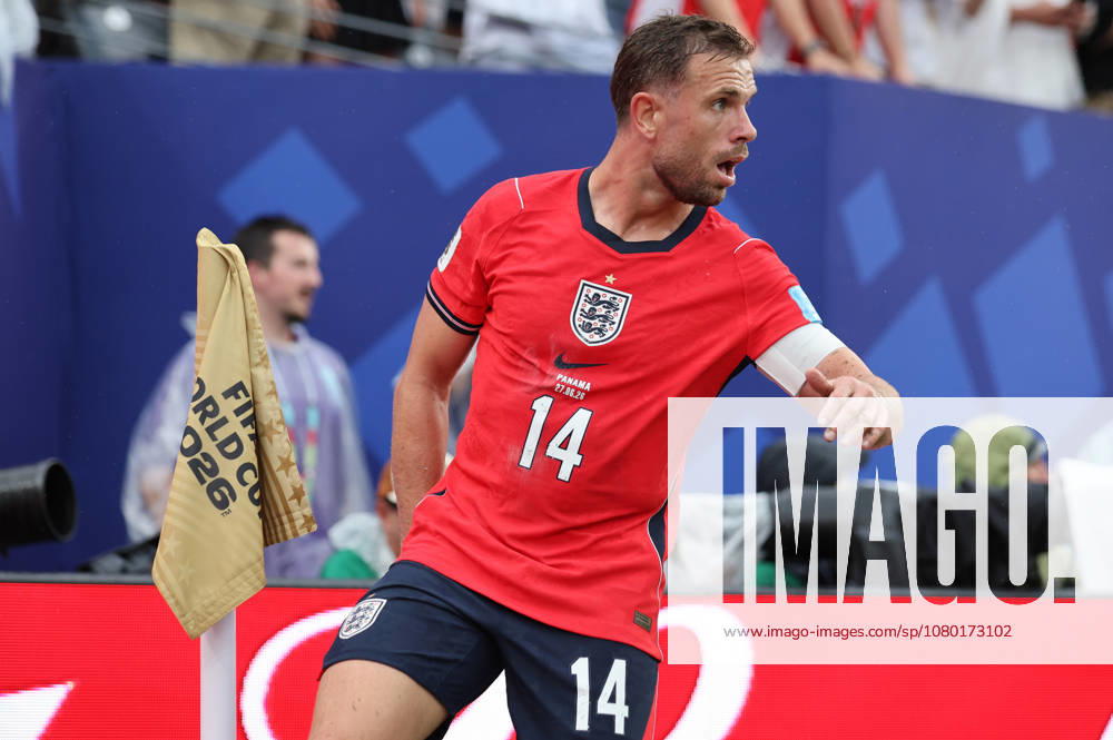 FIFA World Cup, WM, Weltmeisterschaft, Fussball 2026: Panama V England JUN 27 June 27, 2026: England midfielder Jordan Henderson (14) gets ready for a corner kick during a FIFA World Cup match between Panama and England at New York New Jersey Stadium in East Rutherford, NJ. Mike Langish CSM (Credit Image:  Mike Langish Cal Media) (Credit Image:  Mike Langish Cal Sport Media) East Rutherford New Jersey United States of America