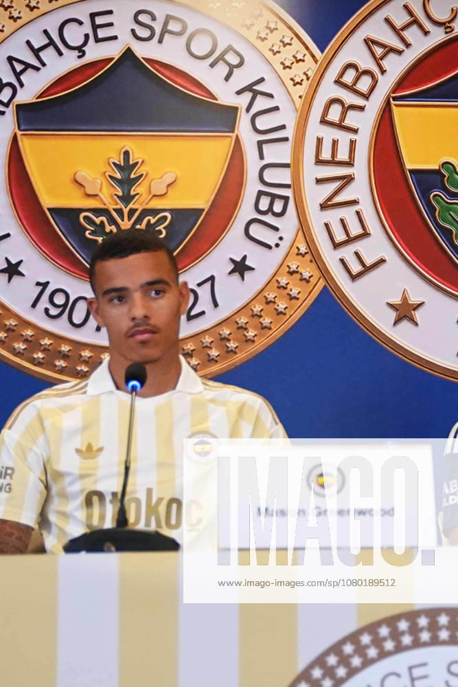 Fenerbahce held a signing ceremony for new arrivals Mason Greenwood at Chobani Stadium in Istanbul, Türkiye, on Friday. ( Photo by Seskimphoto ) Istanbul Chobani Stadium Turkey Istanbul Chobani Stadium Turkey