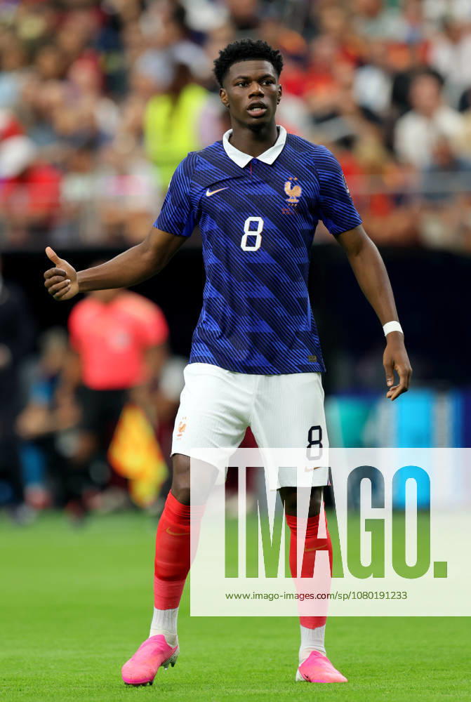 France v Spain: Semi Final - FIFA World Cup, WM, Weltmeisterschaft, Fussball 2026 Aurelien Tchouameni of France in action during the FIFA World Cup 2026 Semi Final match between France and Spain at Dallas Stadium on July 14, 2026 in Arlington, United States. Arlington Dallas Stadium TX United States
