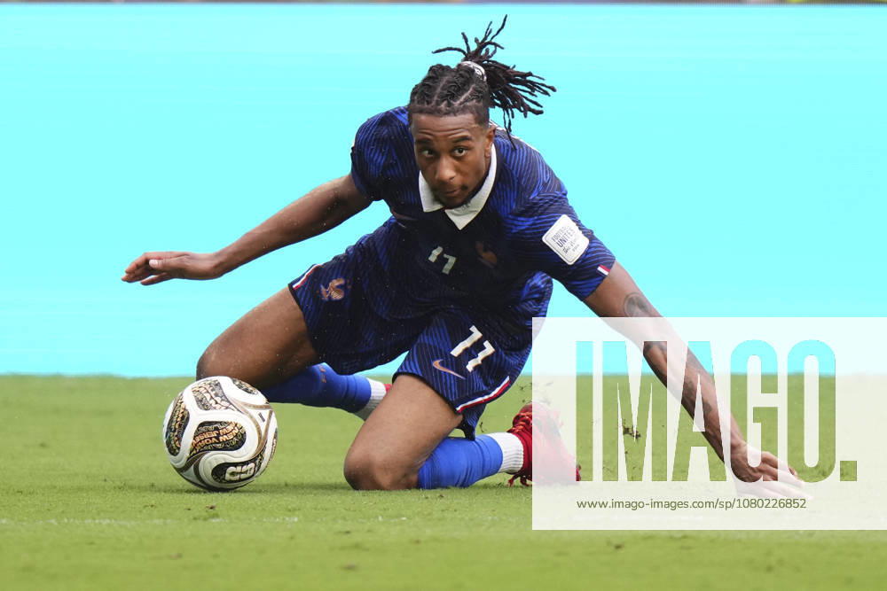 Michael Olise of France controls the ball during the FIFA World Cup, WM, Weltmeisterschaft, Fussball 2026 Bronze Medal Match match between France and England at Miami Stadium on July 18, 2026 in Miami Gardens, United States. Miami Gardens United States - ZUMAa181 20260718_zaa_a181_123