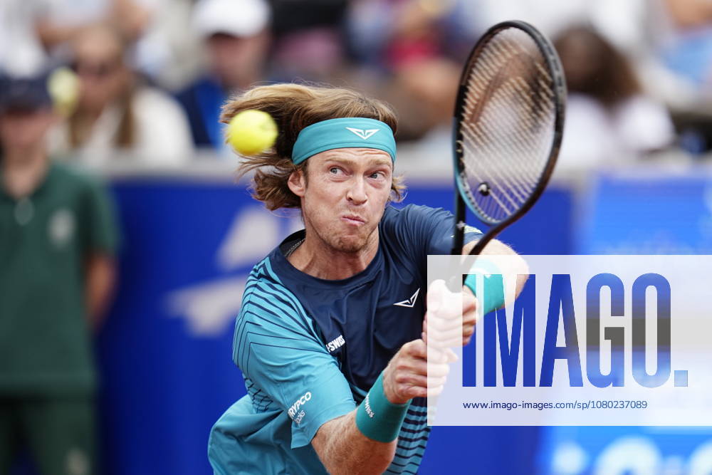 BASTAD, SWEDEN 20260719 Andrey Rublev during the men s singles final in the tennis match between Russia s Andrey Rublev and Italy s Luciano Darderi at the Nordea Open in Bastad BASTAD SWEDEN