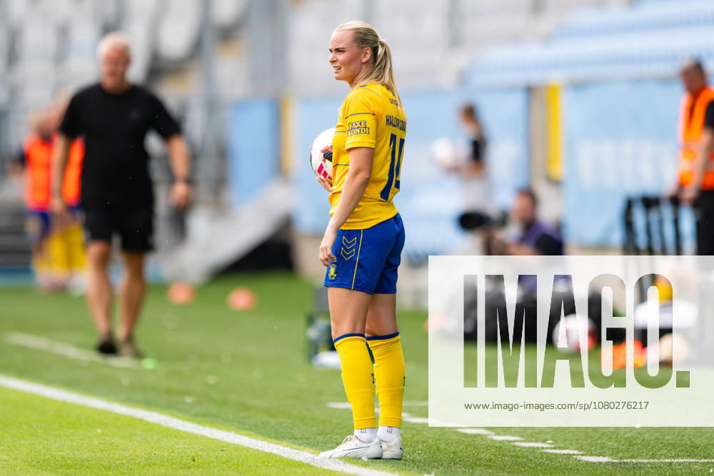 Malmoe FF Women v Broendby IF Women, pre-season test match, Malmoe, Sweden Malmoe, Sweden. 18th, July 2026. Hafrun Halldorsdottir (14) of Broendby IF seen during a pre-season test match between Malmoe FF and Broendby IF at Eleda Stadion in Malmoe. Sweden, Malmö, Eleda Stadion
