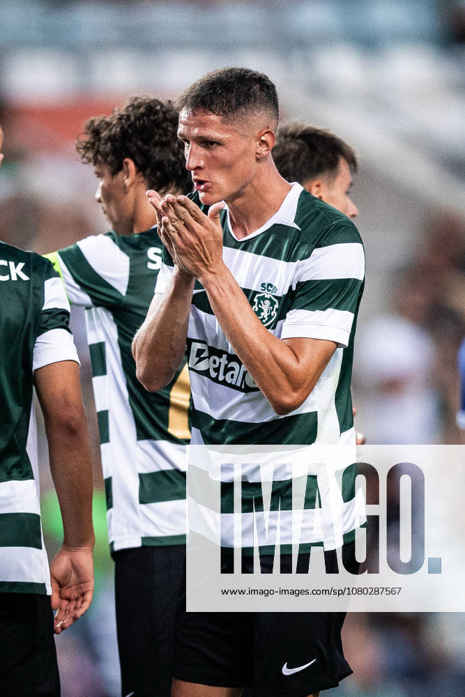 Sergi Altimira of Sporting CP celebrates scoring his sides second goal of the match during the Pre-Season Friendly match between Sporting CP and RC Strasbourg Alsace at Estadio do Algarve in Faro on July 20, 2026 Faro Portugal - ZUMAg283 20260720_zsp_g283_029