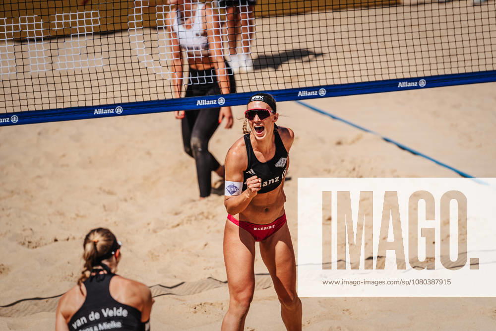 Women s Beach Volleyball Allianz German Beach Club Finals The 2026 Finals Hannover Eintracht Spontent vs. Berlin Recycling Volleys July 24, 2026 Sandra Ittlinger celebrates at Opernplatz in Hannover, Lower Saxony, Germany