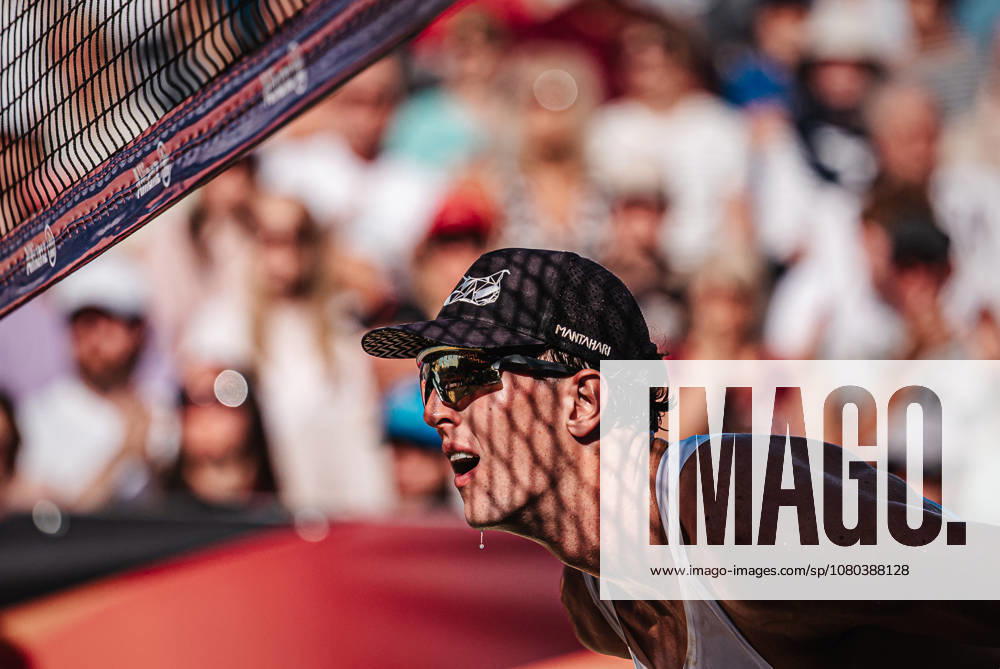 Men s Beach Volleyball Allianz German Beach Club Finals The 2026 Finals Hanover Olympic Sport Eintracht Sponten vs. Hauptstadt Beacher July 24, 2026 Sweat drips from Tristan Fröbel s chin Hanover Opernplatz Lower Saxony, Germany