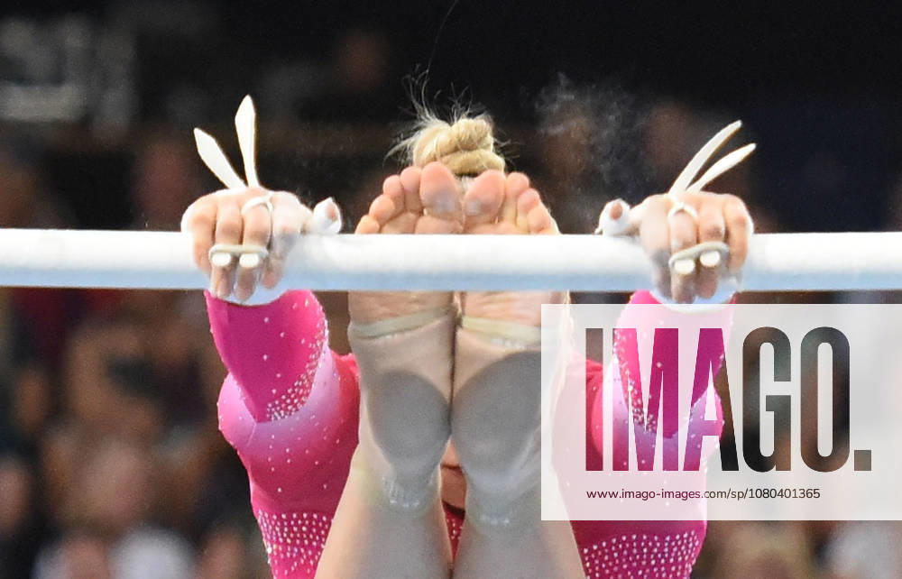 2026 German Gymnastics Championships Finals, Women’s Apparatus Finals: Lea Marie Quaas on the uneven bars. DFL and DFB regulations prohibit any use of photographs as image sequences and or quasi-video. Hanover