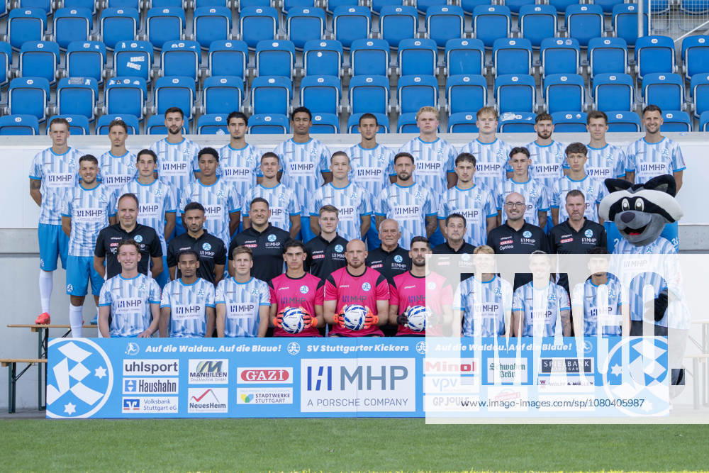 Xerix, Southwest Regional Soccer League, Stuttgarter Kickers Photo Session for the 2026–27 Season, from left: Team Photo for the 2026–2027 Season, front row, from left (seated): Malik Sama, Melkamu Frauendorf, Nico Blank, LÃ on NeaimÃ , Felix Domekusch, Thomas Bromma, Christoph Meister, Christian Mauersberger, Leandro Mendes; second row, from left: Holger Bachthaler (head coach), Kerem Arslan (assistant coach), Denis Jercic (goalkeeper coach), Konstantin Konstantinidis (athletic trainer), Valentin Reichenbach (video analyst), Willi Mast (staff), Dieter Kerschbaum (staff), Alexander Röth (physical therapist), Timo Neuhaus (staff), Waldi (mascot). Third row, from left: Yannick Glessing, Ben Luca Fisher, David Udogu, Maximilian Zaiser, Sebastian Müller, Lukas Kiefer, Nevio Schembri, Nico Molinari, Leon Beer; Fourth row, from left: Samuel Unsöld, Nico Fundel, Envir Zukaj, Adri Mulaj, Jacob Danquah, David Stojak, Laurin Völlmerk, Maximilian Vogel, Luca Trslic, Vincent Schwab, Dejan Bozic DFL DFB REGULATIONS PROHIBIT ANY USE OF PHOTOGRAPHS AS IMAGE SEQUENCES AND OR QUASI-VIDEO Stuttgart