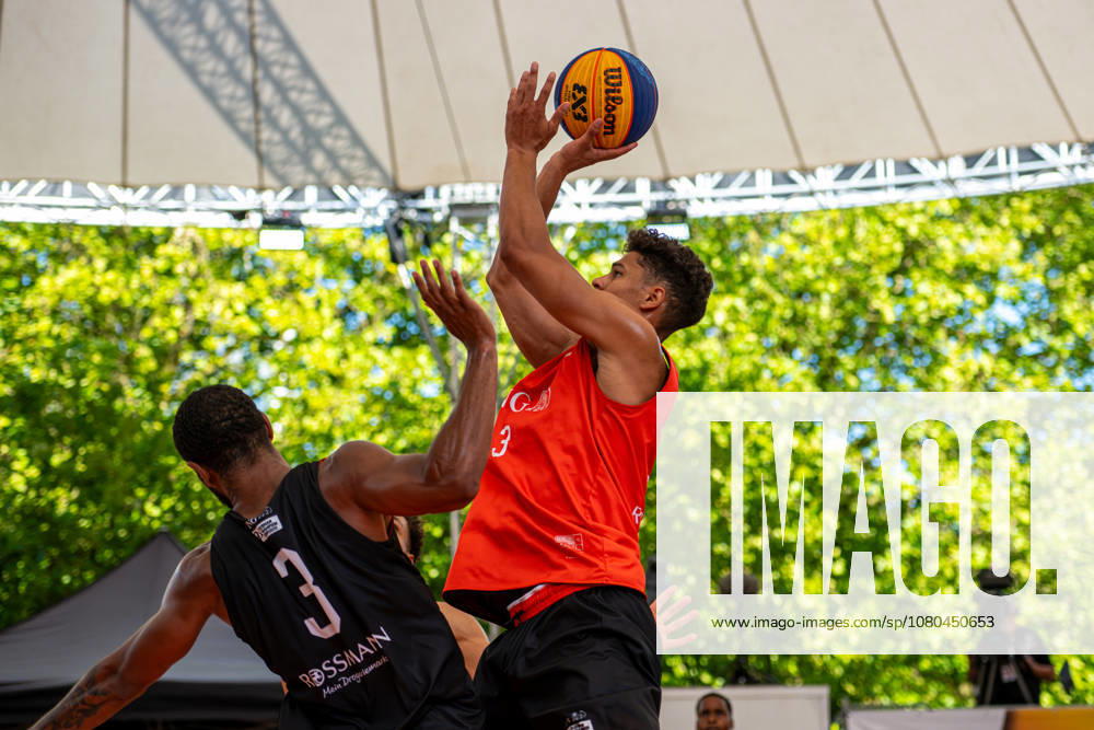Team Aachen (orange) vs. Sparkasse Bochum (black) – 3rd-place game, Men s 3x3 Basketball, The Finals 2026, July 25, 2026, New City Hall, Hanover, GER,