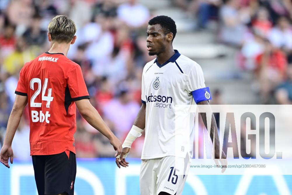 Stade Rennais vs Club Brugge - friendly match RENNES, FRANCE - July 25 :Onyedika Nwadike Raphael midfielder of Club Brugge pictured during a friendly match between Stade Rennais and Club Brugge on July 25, 2026 in Rennes, France, 25 07 2026 Rennes France