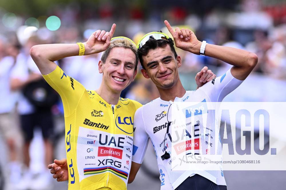 Tour de France 2026 Stage 21 PARIS CHAMPS-ELYSEES, FRANCE - JULY 26 : Pogacar Tadej (SLO) of UAE Team Emirates - XRG, Del Toro Isaac (MEX) of UAE Team Emirates - XRG during stage 21 of the 113rd edition of Tour de France an UCI World Tour 2.UWT cycling road race stage for Men Elite of 130 km with start in Thoiry and finish in Paris Champs-Elysees on July 26, 2026 in Paris Champs-Elysees, France, 26 07 2026 Paris Champs-Elysees France