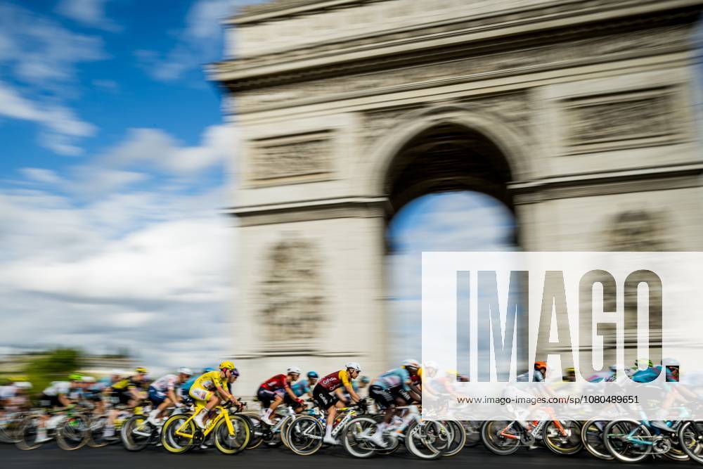 Slovenian Tadej Pogacar of UAE Team Emirates-XRG pictured in action during stage 21 of the 2026 Tour de France cycling race, a stage of 130km from Thoiry to Paris Champs-Elysees , on Sunday 26 July 2026. The 113th edition of the Tour de France starts on Saturday 4 July in Barcelona, Spain, and will finish in Paris, France on the 26th of July. JASPERxJACOBS x182145187x