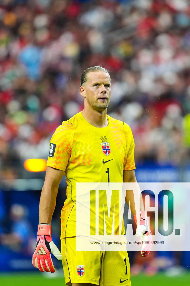 FIFA World Cup, WM, Weltmeisterschaft, Fussball 2026, Cote D Ivoire vs Norway Norways 1 goalkeeper Orjan Nyland, during FIFA World Cup 2026, Cote D Ivoire vs Norway at the Dallas Stadium on June 30, 2026. Arlington United States