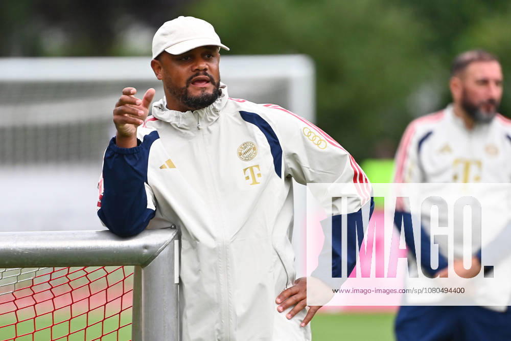 Coach Vincent KOMPANY, Bayern Munich; single frame, cropped image, half-length portrait; FC Bayern Munich public training session at the training camp in Rottach-Egern on July 27, 2026; soccer, Bundesliga 1,2026–2027 season Â