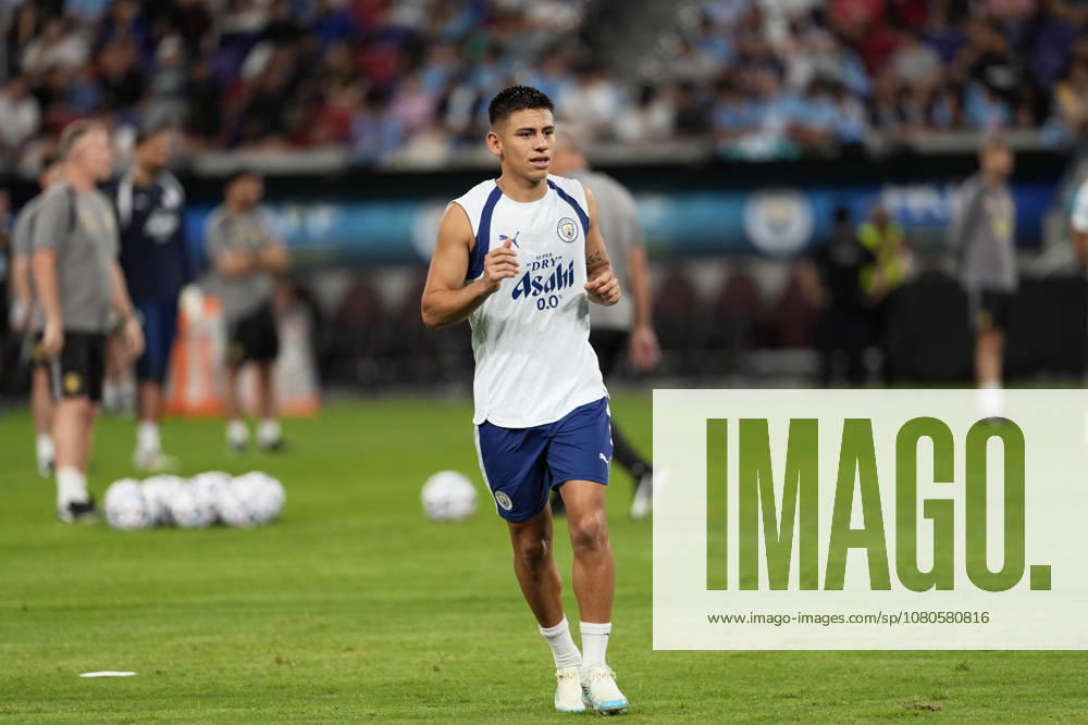 HONGKONG-SOCCER FOOTBALL-FEST Claudio Echeverri of Manchester City during open training at Kai Tan Stadium during the Hong Kong Football Festival 2026 in Hong Kong, July 31, 2026. NEXPHER Vernon Yuen HONG KONG