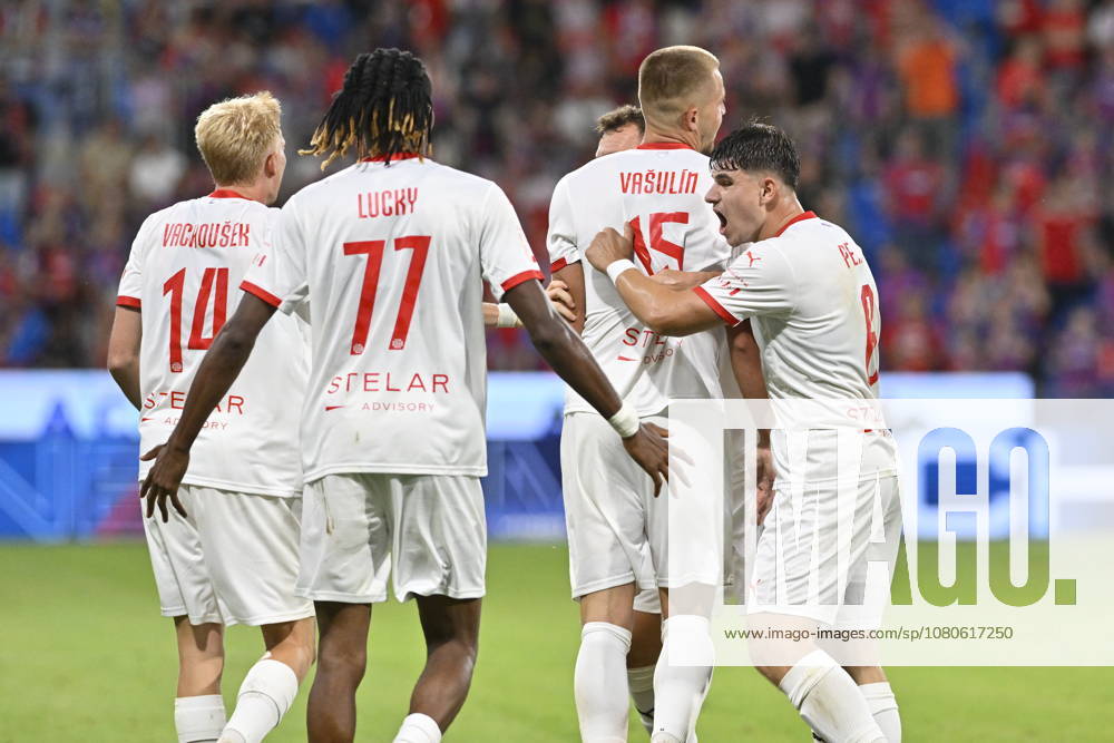 2. kolo prvni fotbalove ligy: Viktoria Plzen - Zbrojovka Brno, 1. srpna 2026, Plzen. Radost Brna. (CTKxPhoto MiroslavxChaloupka) CTKPhotoP2026080105175 CTKPhotoP2026080105175