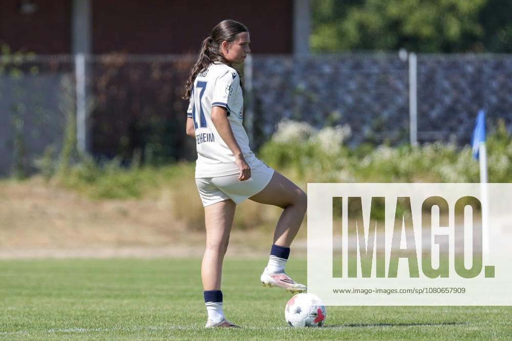 Victoria Säring, TSG II, 27, on the ball, free kick, Full-body, single frame, single photo, action, looking disappointed, disappointment, frustration, pessimistic, after conceding the goal to make it 1–3, game scene, player, players of TSG 1899 Hoffenheim II U20, August 2, 2026, St. Leon-Rot, Germany, soccer, Women’s Bundesliga 2, TSG 1899 Hoffenheim U20 vs. FC Viktoria Berlin, DFB and DFL regulations prohibit any use of photographs as image sequences and or quasi-video