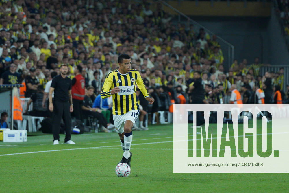 Mason Greenwood (C) of Fenerbahce in action during the UEFA Champions League third qualifying round match between Fenerbahce and Sturm Graz at the Chobani Stadium, Fenerbahce Sukru Saracoglu Sports Complex in Istanbul, Turkey, on August 5, 2026. Kadikoy Turkey - ZUMAu194 20260805_zip_u194_007