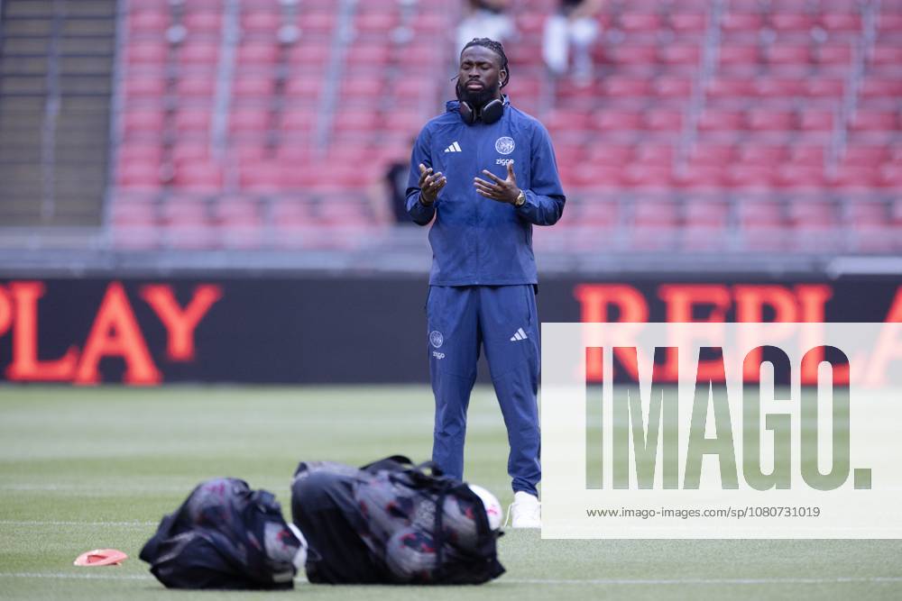 AMSTERDAM , 06-08-2026, Johan Cruijff ArenA , season 2026 2027 , UEFA Conference League play-off football . Match between Ajax and Shelbourne FC , Picture shows Ajax player Tolu Arokodare Ajax - Shelbourne x205487223x