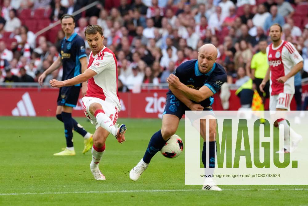 AMSTERDAM , 06-08-2026, Johan Cruijff ArenA , season 2026 2027 , UEFA Conference League play-off football . Match between Ajax and Shelbourne FC , Picture shows Ajax player Youri Regeer Ajax - Shelbourne x205489066x