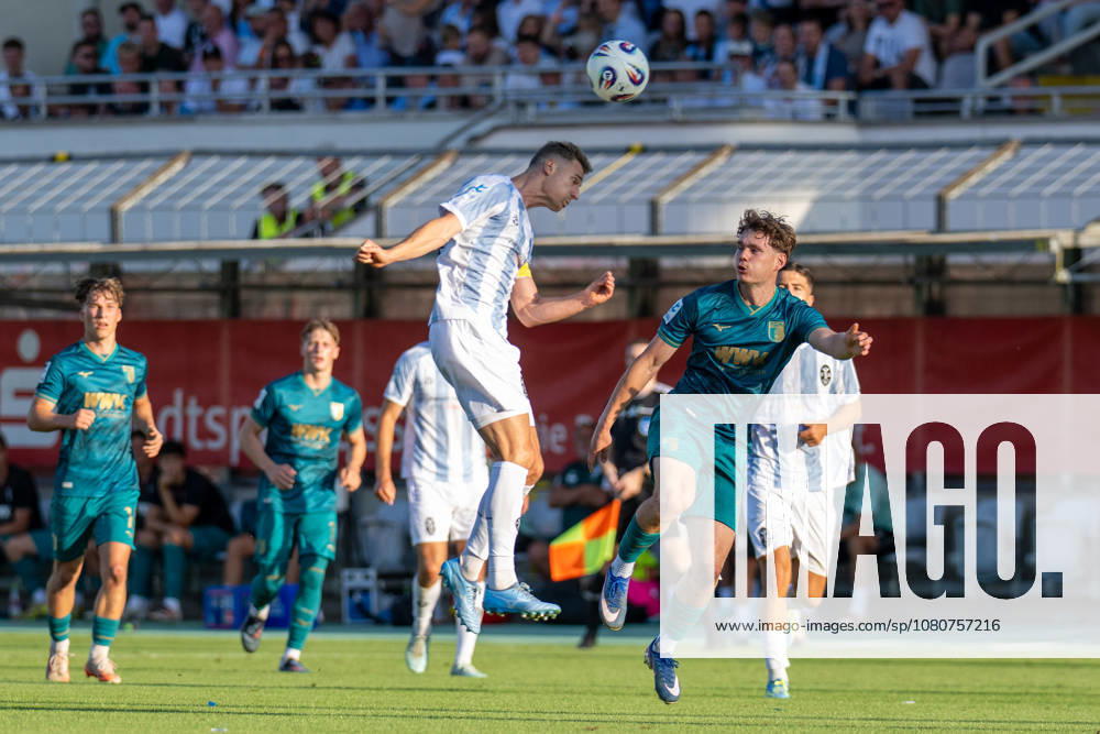 Dennis Dressel 14, TSV 1860 Munich, TSV 1860 Munich vs. FC Augsburg II, Soccer, Bavarian Regional League, Matchday 3, August 7, 2026 DFB regulations prohibit any use of photographs as image sequences and or quasi-video Munich, Bavaria, Germany