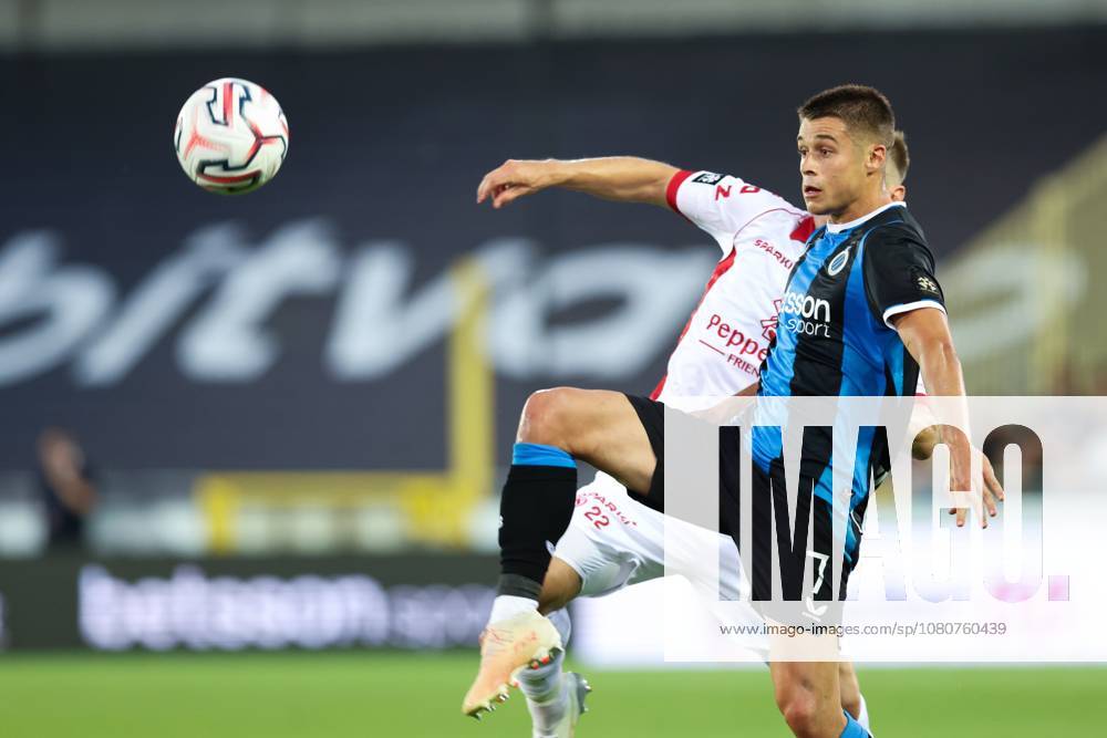Club s Nicolo Tresoldi is pictured in action during a soccer match between Club Brugge KV and KV Kortrijk, Friday 7 August 2026 in Brugge, on day 1 of the 2026-2027 Jupiler Pro League first division of the Belgian championship. BRUNOxFAHY x182913806x