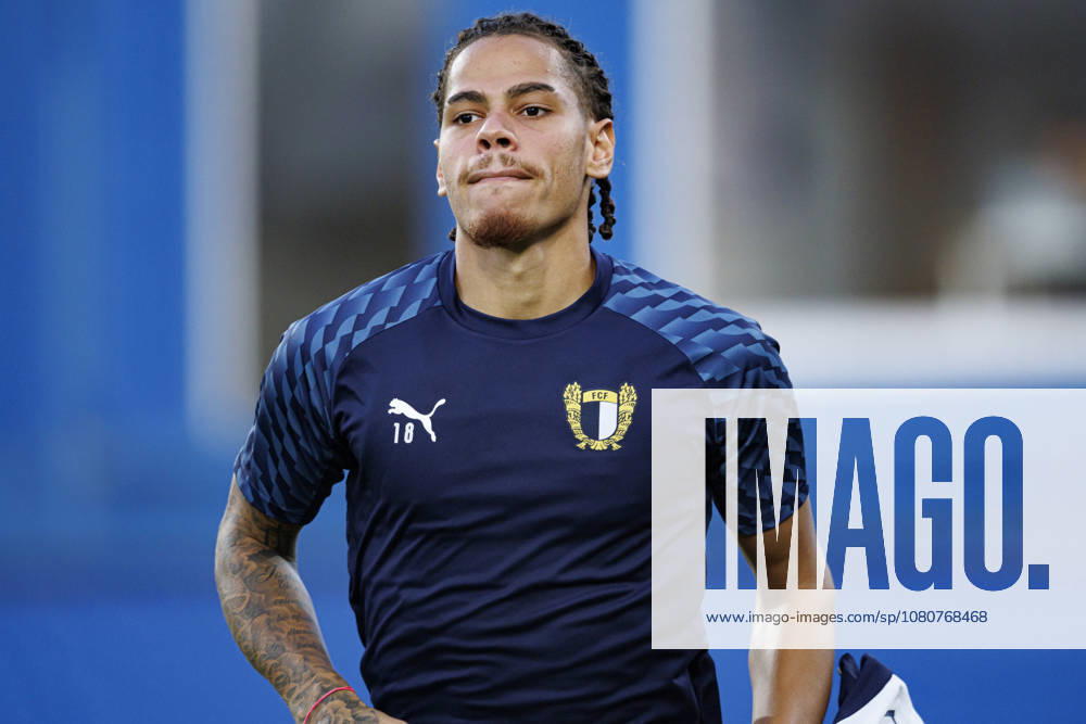 Romeo Beney seen during Liga Portugal game between teams of GD Estoril Praia and Famalicao FC at Estadio Antonio Coimbra da Mota (Maciej Rogowski Ball Raw Images PT) Estoril Estadio Antonio Coimbra da Mota Portugal