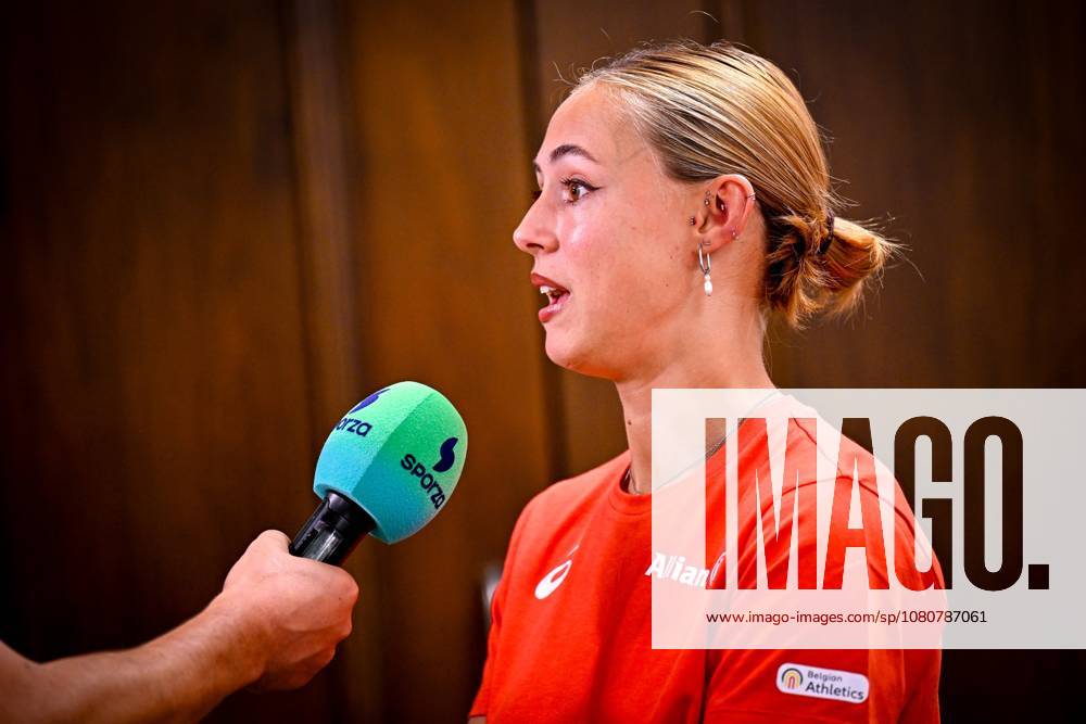 European Athletics Championships Birmingham 2026 - Media Activities 08 08 2026 BIRMINGHAM, ENGLAND - AUGUST 08 : Rosius Rani (BEL) ahead of the Birmingham 2026 European Athletics Championships on August 08, 2026 in Birmingham, England