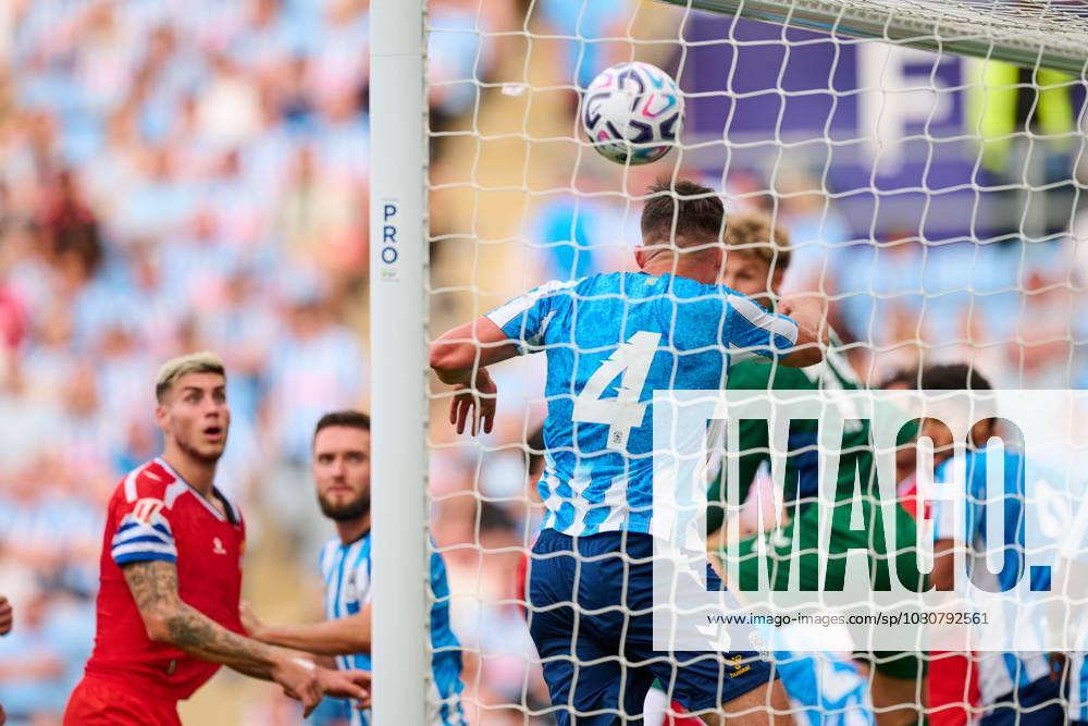 Bobby Thomas of Coventry City clears the ball off the line Coventry City v Espanyol, Pre Season Friendly, Football, Coventry Building Society Arena, Coventry, UK - 08 Aug 2026Coventry Coventry Building Society Arena United Kingdom