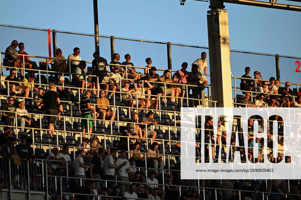 Paris Saint-Germain v Aston Villa - UEFA Super Cup SALZBURG, AUSTRIA - AUGUST 12: Fans are seen at tribune as some wearing protective solar viewing glasses to observe the partial solar eclipse ahead of the UEFA Super Cup match between Paris Saint-Germain and Aston Villa in Salzburg, Austria, on August 12, 2026. Harun Ozalp Anadolu Salzburg Austria. Editorial use only. Please get in touch for any other usage.