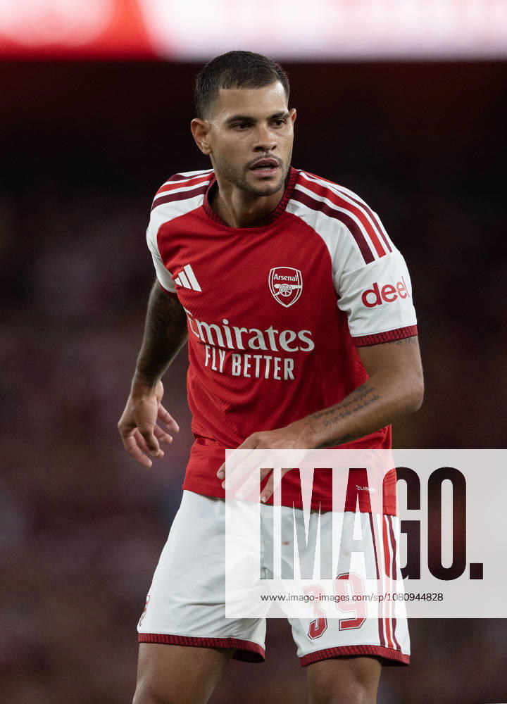Arsenal FC v Como Calcio - Pre-Season Friendly LONDON, ENGLAND - AUGUST 12: Bruno Guimaraes of Arsenal during the pre-season friendly match between Arsenal FC and Como Calcio at Emirates Stadium on August 12, 2026 in London, United Kingdom. London Emirates Stadium England United Kingdom