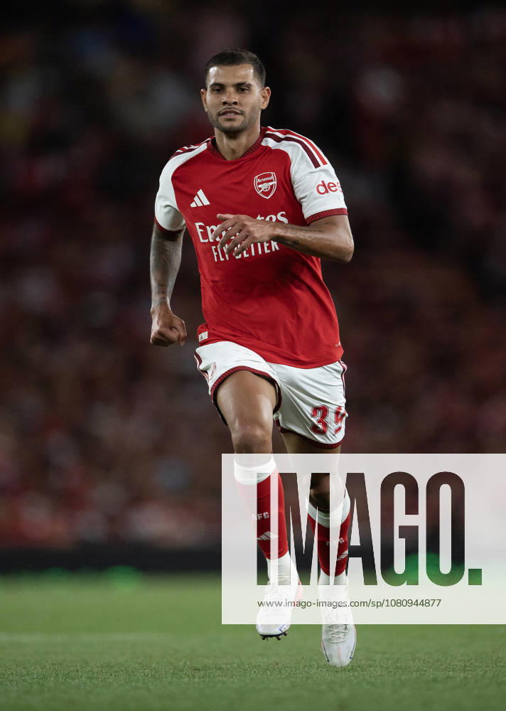Arsenal FC v Como Calcio - Pre-Season Friendly LONDON, ENGLAND - AUGUST 12: Bruno Guimaraes of Arsenal during the pre-season friendly match between Arsenal FC and Como Calcio at Emirates Stadium on August 12, 2026 in London, United Kingdom. London Emirates Stadium England United Kingdom