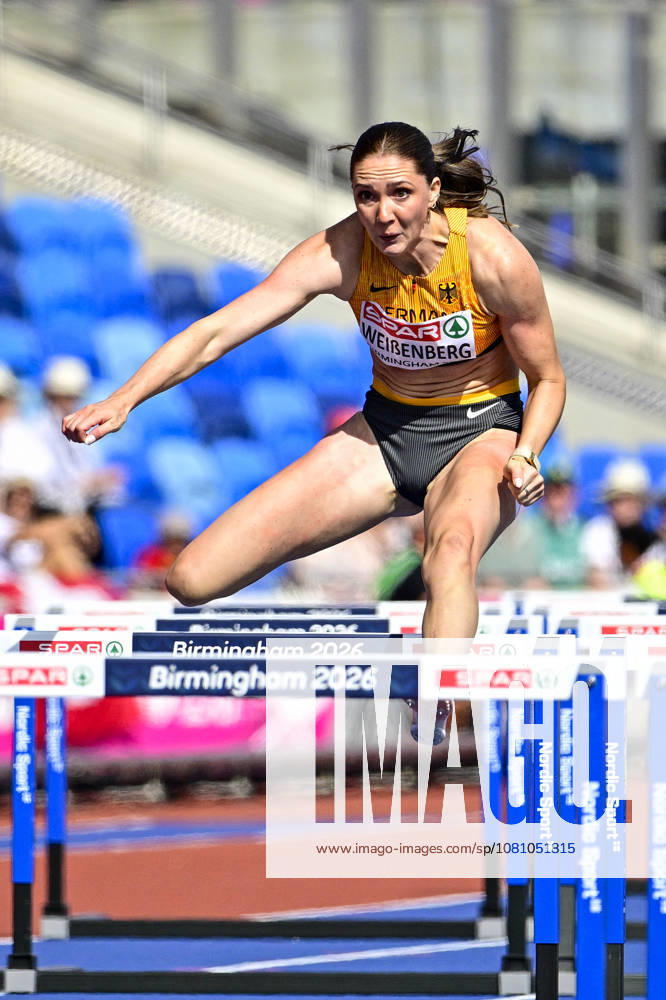 Sophie WEISSENBERG Germany, TSV Bayer 04 Leverkusen, 100m HURDLES HEPTATHLON Women GBR, European Athletics Championships, Athletics, August 14, 2026, GBR, European Athletics Championships, Athletics, August 14, 2026, Birmingham