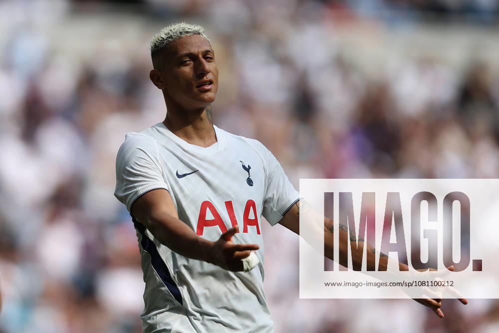 15th August 2026; Tottenham Hotspur Stadium, London, England; Friendly Football, Tottenham Hotspur versus TSG Hoffenheim; Richarlison of Tottenham Hotspur celebrates his goal in the 35th minute for 1-0 KatiexChan