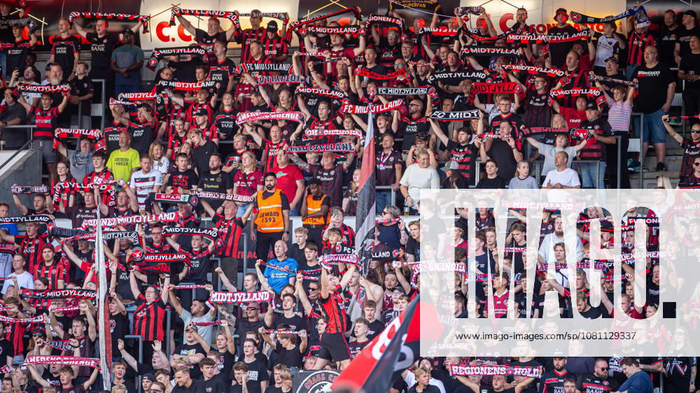 FC Midtjylland v Bohemians FC, UEFA Conference League qualification, Herning, Denmark Herning, Denmark. 13th, August 2026. Football fans of FC Midtjylland seen on the stands at the UEFA Conference League qualification match between FC Midtjylland and Bohemians FC at MCH Areana in Herning. Denmark, Herning