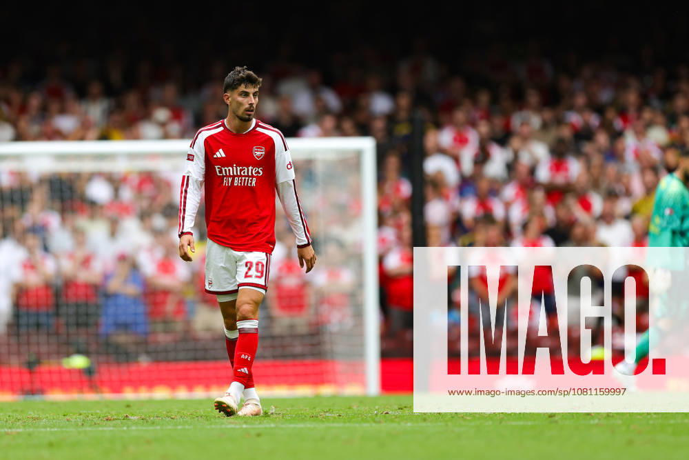 Arsenal v Manchester City, FA Community Shield Kai Havertz (29) of Arsenal during the FA Community Shield match between Arsenal and Manchester City at Millenium Stadium, Cardiff, UK on 16 August 2026. Editorial use only DataCo restrictions apply See www.football-dataco.com ,
