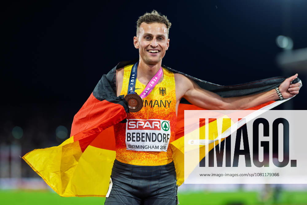 Karl Bebendorf of Germany wins the bronze Medal in the Men s 3000m Steeplechase during the European Athletics Championships in Alexander Stadium on August 16, 2026 in Birmingham, United Kingdom. England United Kingdom