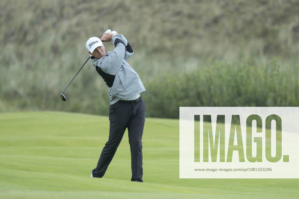 BALMEDIE, SCOTLAND - AUG 18: Jovan Rebula (RSA) plays from the eighteenth fairway during Practice at the 2026 Next Championship at the Trump International Golf Links, Balmedie on August 18, 2026 in Aberdeenshire, Scotland The 2026 Nexo Championship