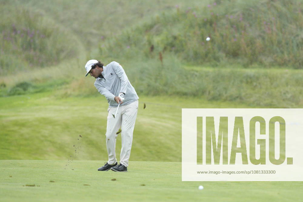 BALMEDIE, SCOTLAND - AUG 18: Eugenio Chacarra (ESP) plays from the 14th fairway during Practice at the 2026 Next Championship at the Trump International Golf Links, Balmedie on August 18, 2026 in Aberdeenshire, Scotland The 2026 Nexo Championship