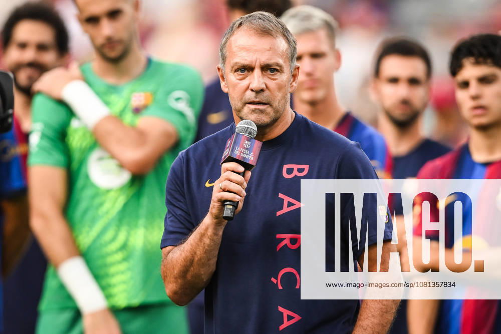 Hansi FLICK of Barcelona during the Joan Gamper Trophy, Friendly match between FC Barcelona, Barca and Al Ahly SC at Spotify Camp Nou Stadium on August 19, 2026 in Barcelona, Spain. FC Barcelona V Al Ahly SC - Joan Gamper Trophy - ZUMAm308 20260819_zsp_m308_003