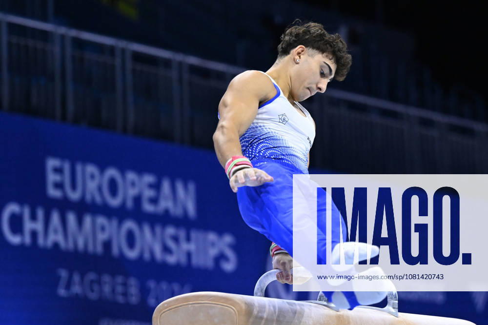IPA87644039 - Ruggeri Riccardo (ITA) on the pommel horse during the European Men s Artistic Gymnastics Championships in Zagreb, Croatia, on August 20, 2026