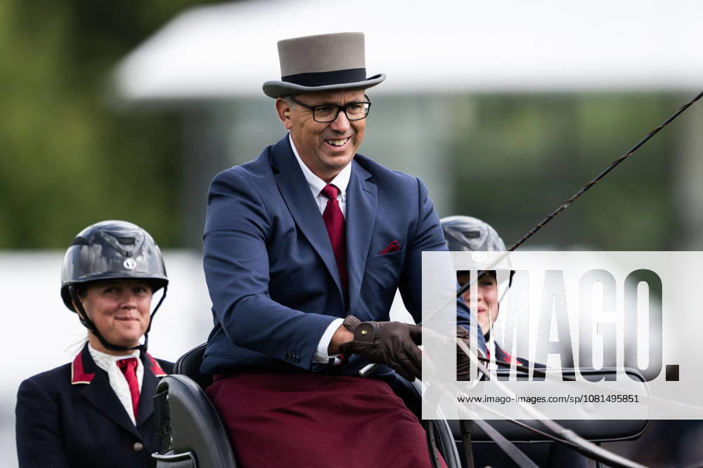 Fredrik Persson of Sweden, riding the horses Fasco, Hertog Jan, Judson, and Kermit, competes in the Four-in-Hand Dressage on Day 11 of the 2026 FEI World Championships on August 21, 2026 in Aachen. Photo by Emma Wallskog. BILDBYRAN code EW EW0695 equestrian sports 2026 World Championships 2026 FEI World Championships bbeng equestrian sports World Championships four-in-hand driving dressage four-in-hand